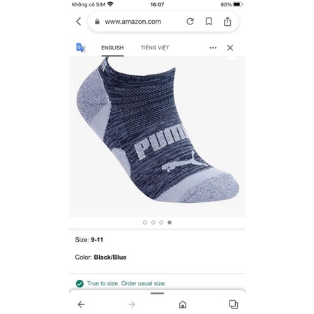 Tất cổ ngắn tất thể thao puma nam nữ hàng xuất xịn