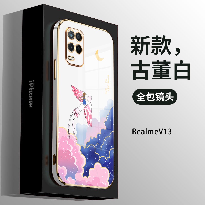 Ốp Điện Thoại Silicon Mạ Hình Cô Gái Cho realme C21Y realme C25Y realme C35 realme C31 realme C21 realme C2 OPPO A1K