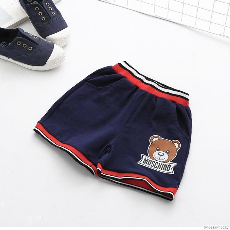 Bộ áo thun phối quần short in họa tiết hoạt hình cho bé trai + gái