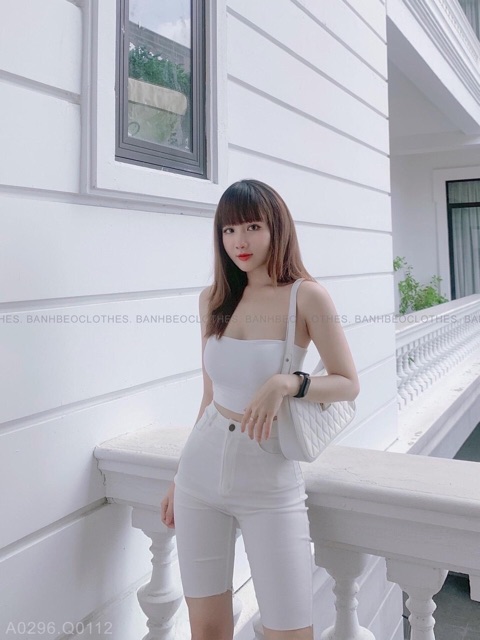 quần lửng kaki tôn dáng ôm body co giãn tốt