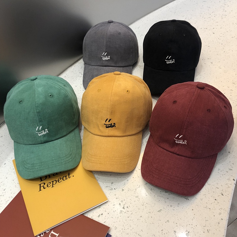 Mũ lưỡi trai họa tiết mặt cười phong cách hip hop cá tính thời trang