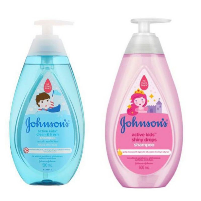 Dầu gội Johnsons Baby 500ml óng mượt bé gái, thơm mát năng động bé trai mới