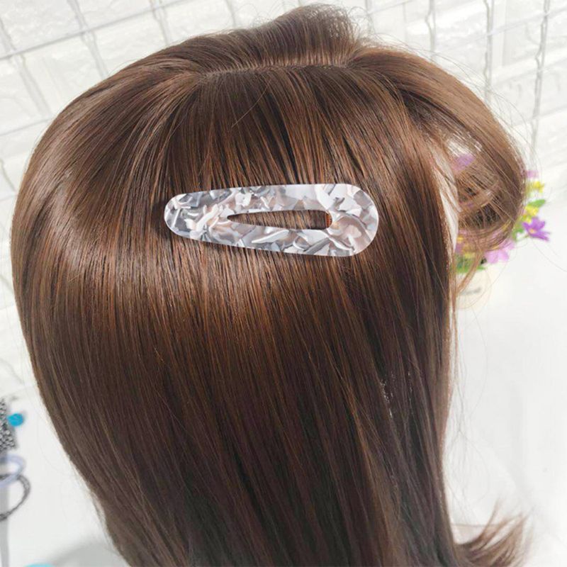 Youyo Kẹp Tóc Đính Đá Granite Acid Acetic Hình Giọt Nước Hình Giọt Nước Cho Nữ