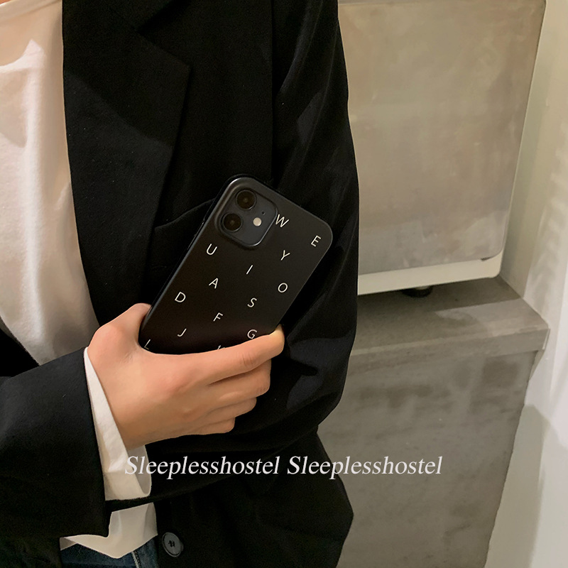 Ốp Điện Thoại In Chữ Màu Đen Cá Tính Cho Iphone 12 11promax 7 / 8 12Pro / max
