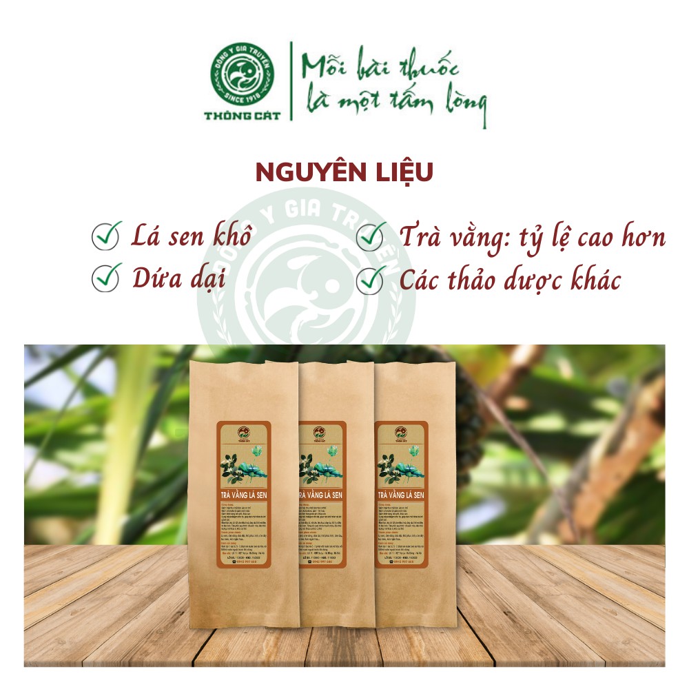 [GIẢM CÂN NHANH] Trà vằng lá sen thảo dược đông y Thông Cát (SINCE 1918)- Bịch 30 gói | BigBuy360 - bigbuy360.vn