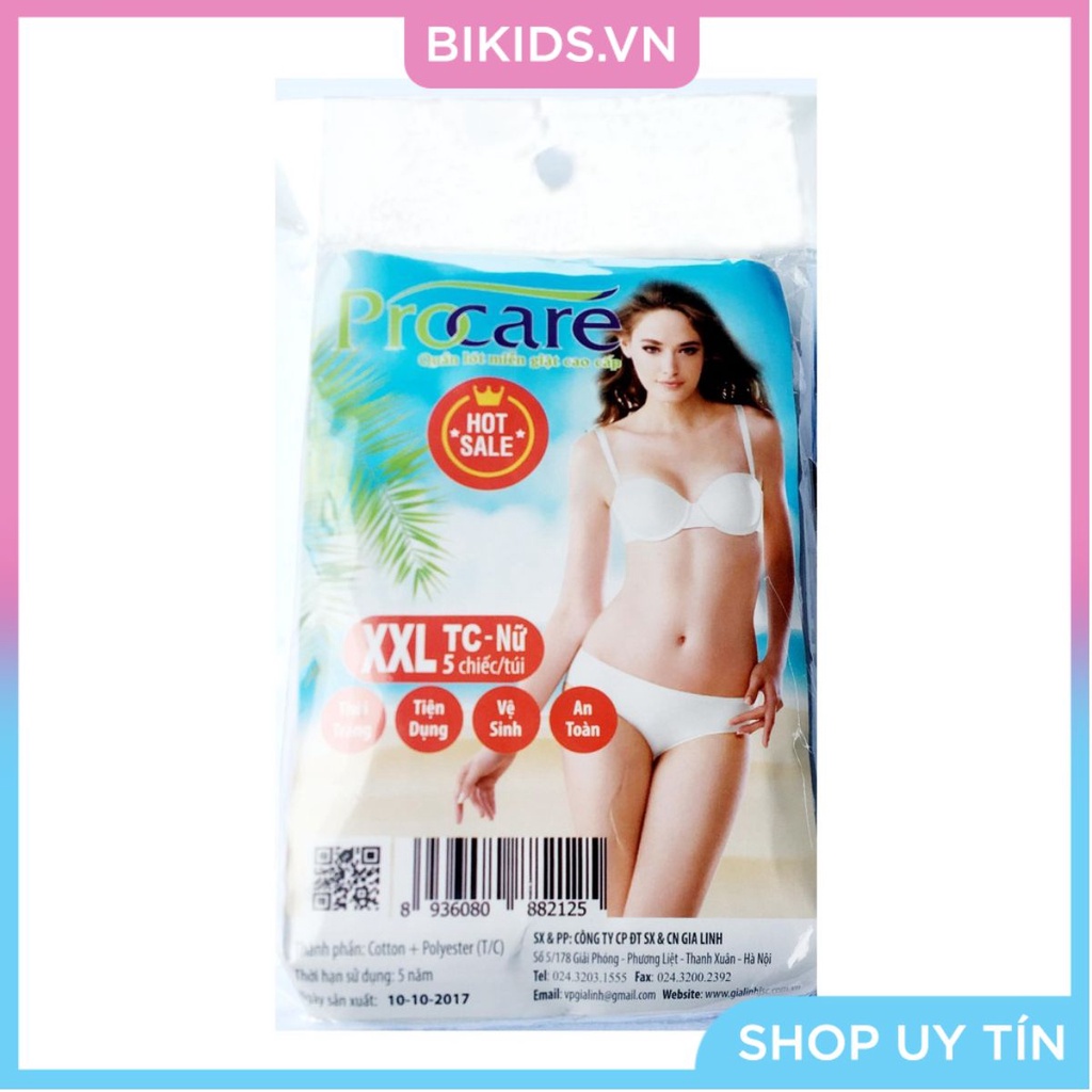 Combo 5 bịch quần lót cotton Procare TC (bịch 5c)