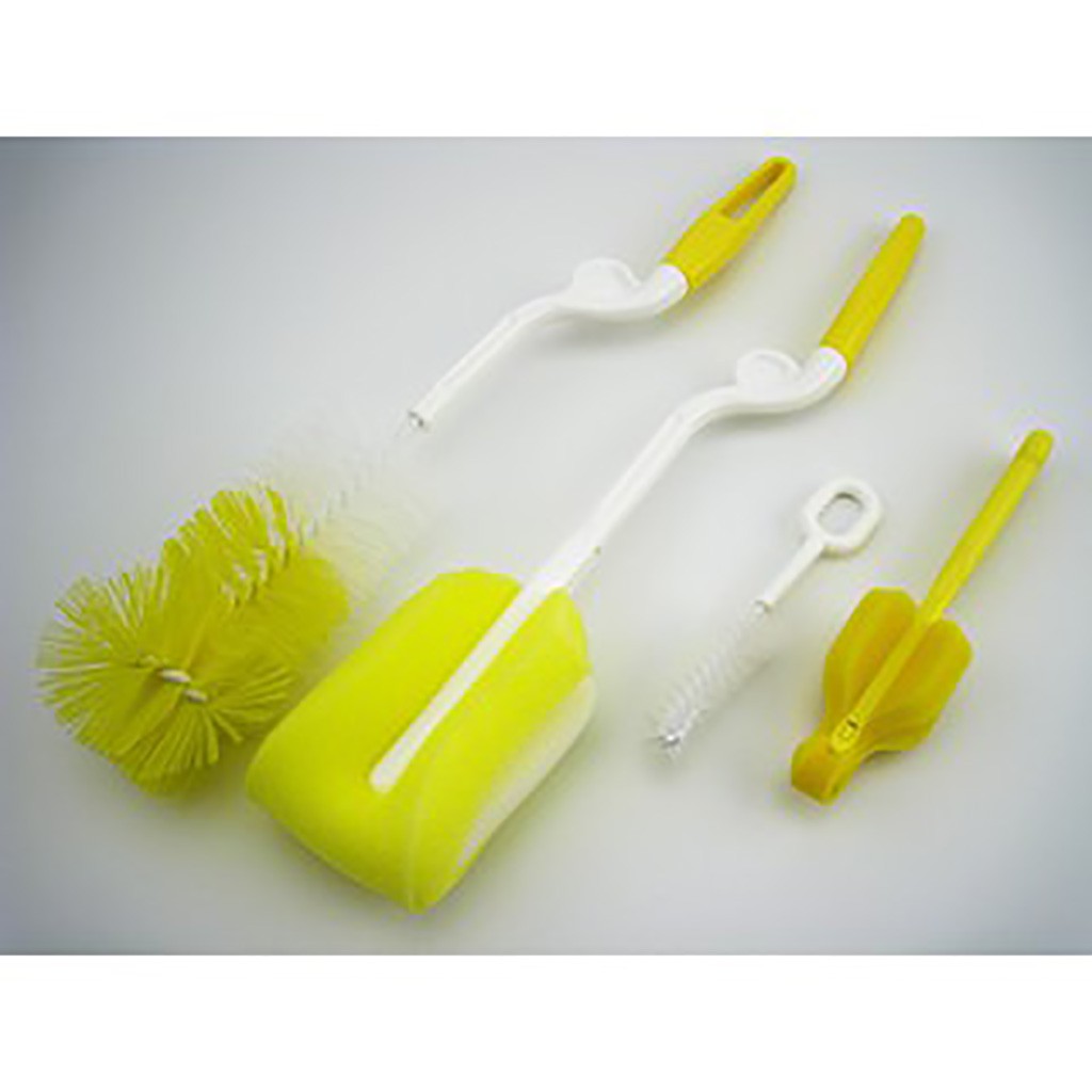 Bộ cọ rửa bình sữa, combo 4 dụng cọ rửa bình sữa nhanh chóng, tiện dụng