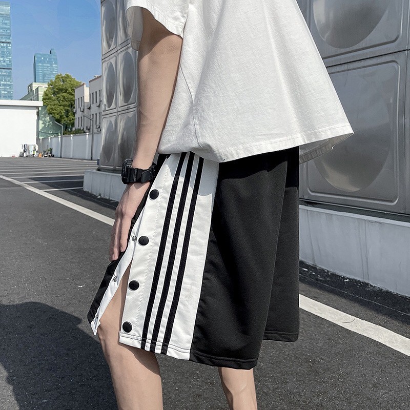 Quần short thể thao cúc bấm dáng rộng phong cách hàn quốc/ Quần đùi lửng nam nữ lưng cao bigsize trẻ trung_ranstore | BigBuy360 - bigbuy360.vn