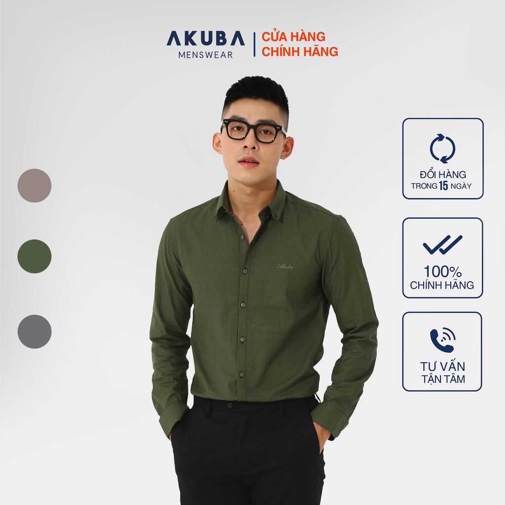Áo Sơ Mi Nam Công Sở Tay Dài Cao Cấp AKUBA | 02A918