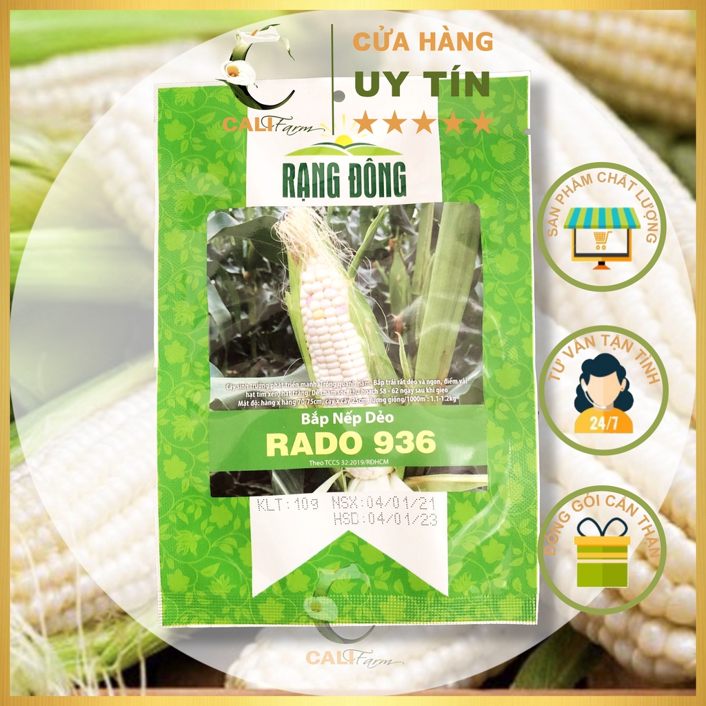 Hạt giống Bắp Nếp Dẻo Rado 936 (10gr)