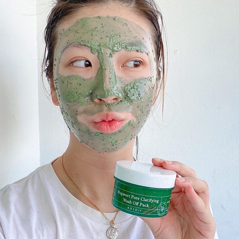 Mặt Nạ Ngải Cứu Giảm Mụn, Kiềm Dầu AXIS-Y Mugwort Pore Clarifying Wash Off Pack 100ml