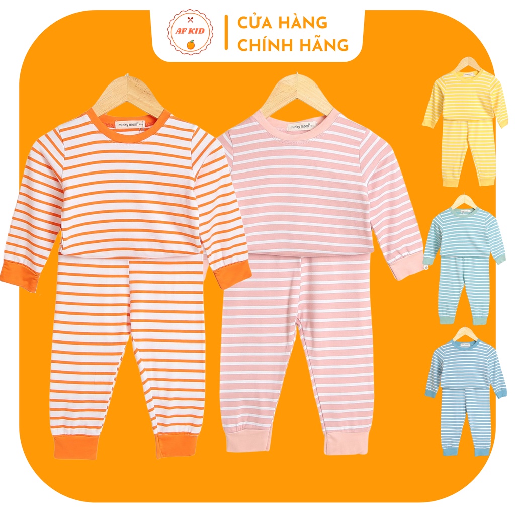 Bộ Quần Áo Trẻ Em Dài Tay AF KID Dài Kẻ Cho Bé Chất Thun Lạnh Siêu Mềm Mịn Mát