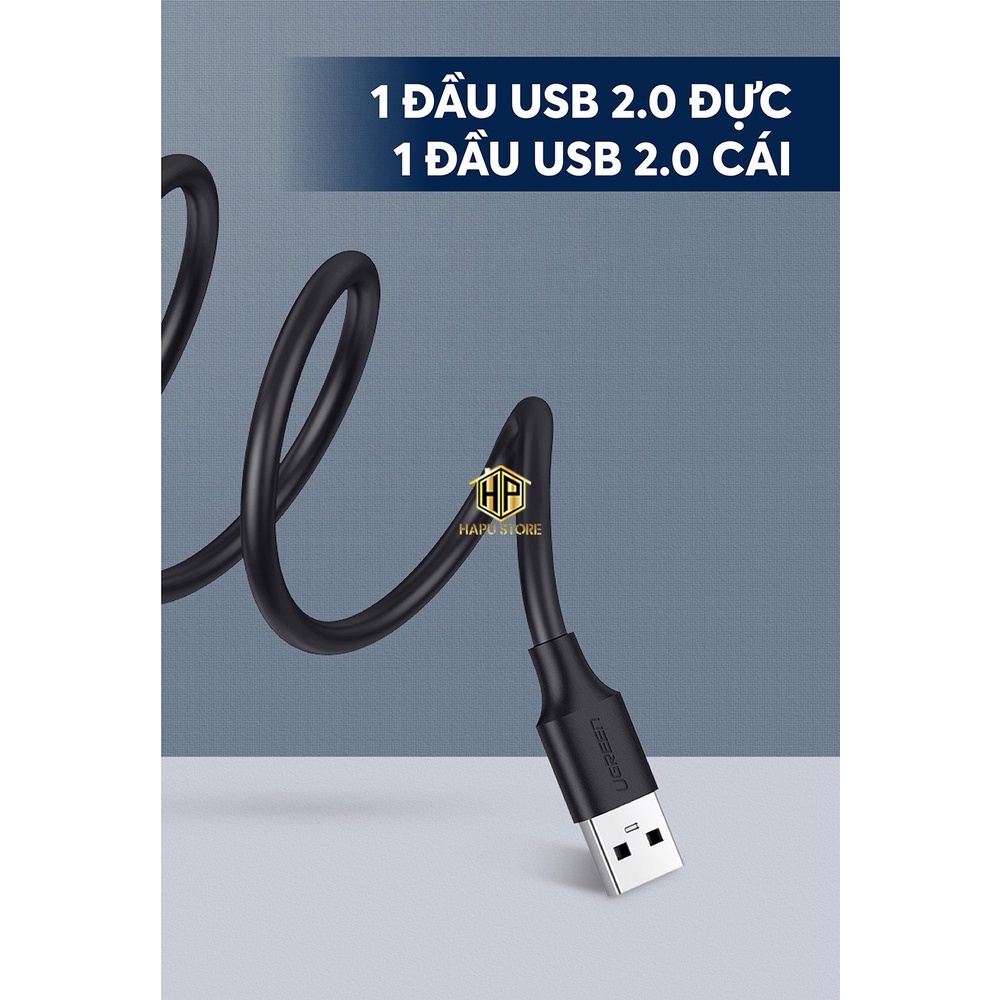 Ugreen 10313 - Cáp USB 2.0 nối dài 0,5M chính hãng - HapuStore