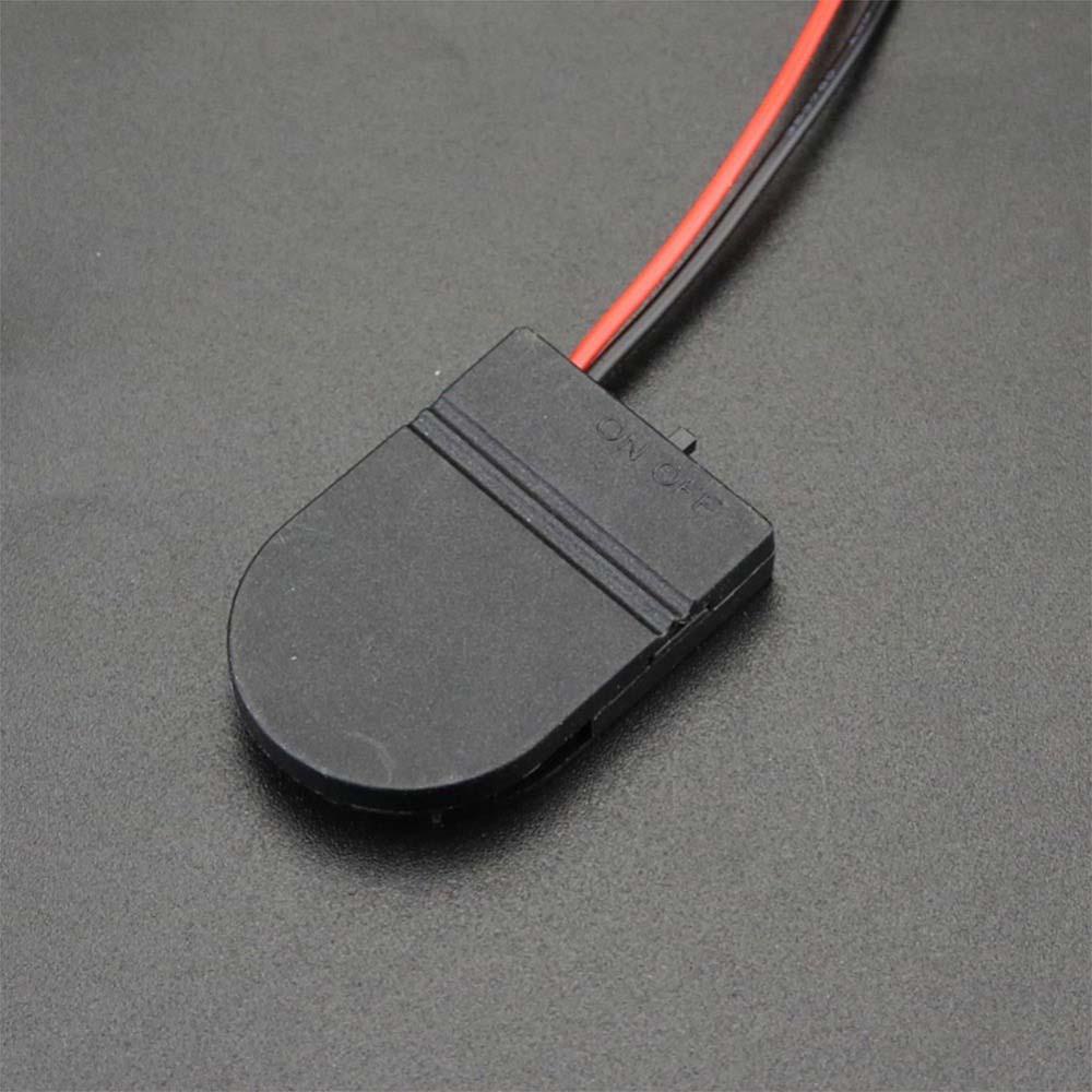 Hộp Đựng Pin Dây Dẫn 3V Bằng Nhựa Trong Suốt Có Nắp Công Tắc Bật / Tắt Ốp
