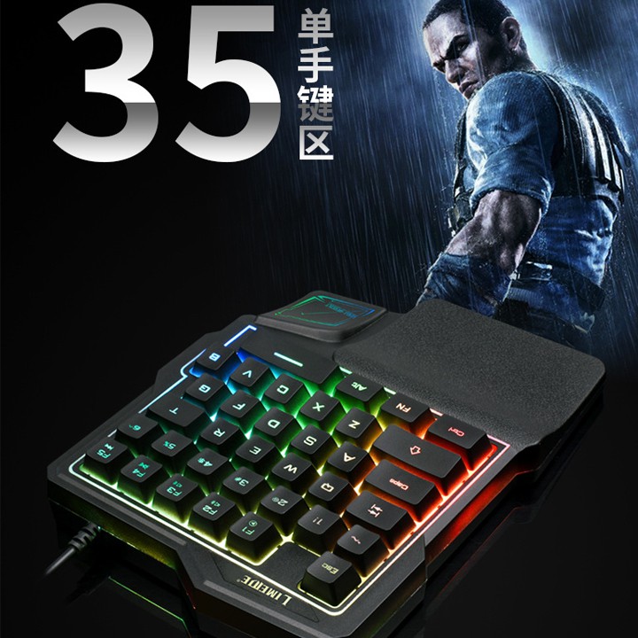 Combo Bộ bàn phím giả cơ một tay LIMEDIE GK103 và chuột R8 1602 LED NHIỀU MÀU+Bộ Kệ Nối chơi trên ĐT + Tặng lót chuột-YJ | BigBuy360 - bigbuy360.vn