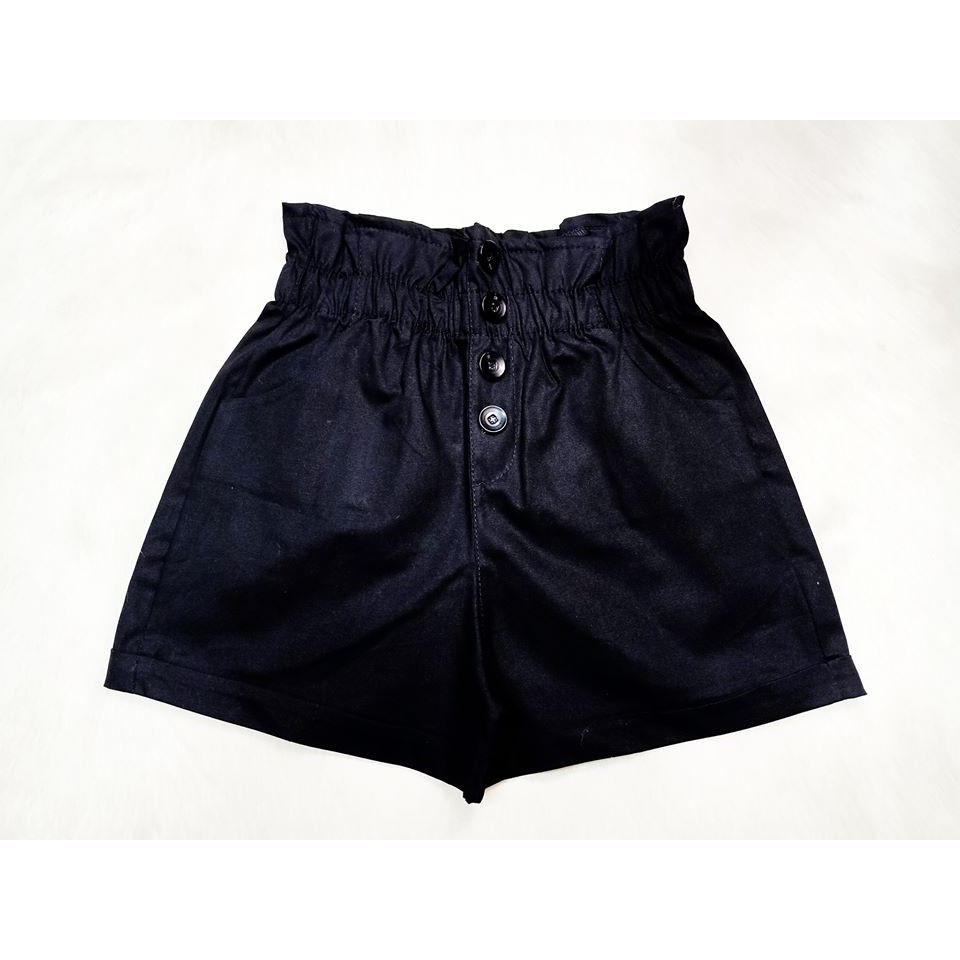 Quần Sọt Kaki Nữ Lưng Thun Siêu Cao 4 Nút