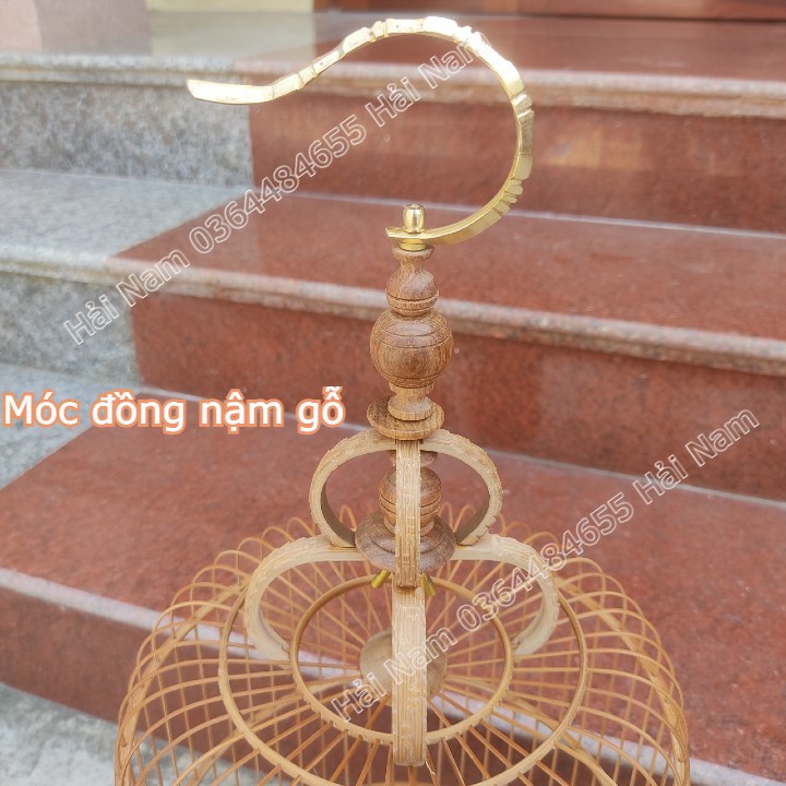 Lồng Chim Khuyên Đục Chân Cao HÀNG KỸ Lồng Khuyên Trúc Già Siêu Đẹp Đường Kính 22 cm