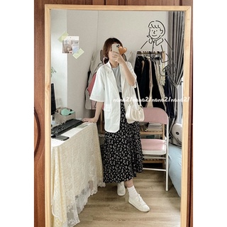 Áo blazer trơn cộc tay