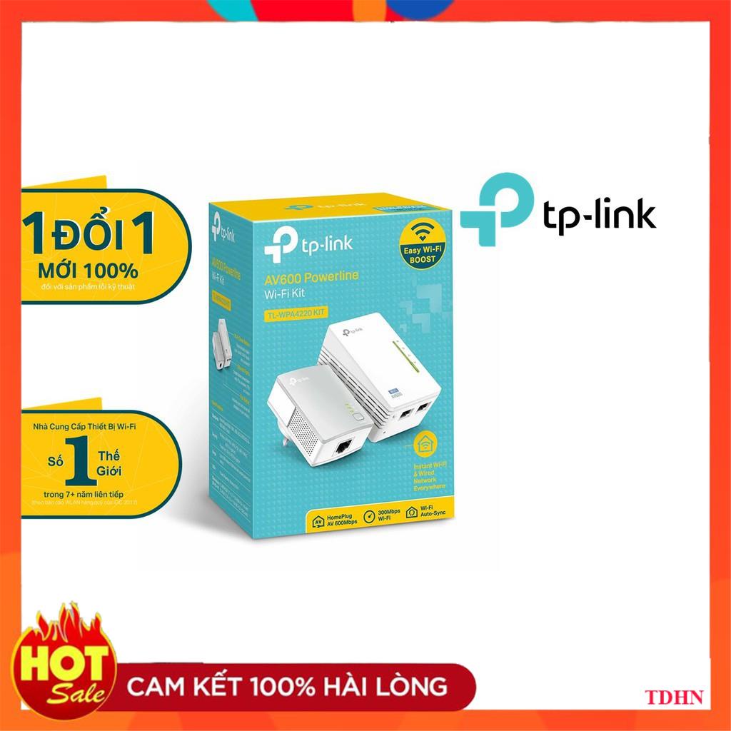 TP-Link Bộ mở rộng Internet qua đường dây điện Wi-Fi Chuẩn N 300Mbps AV600-TL-WPA4220KIT- Hãng phân phối chính thức