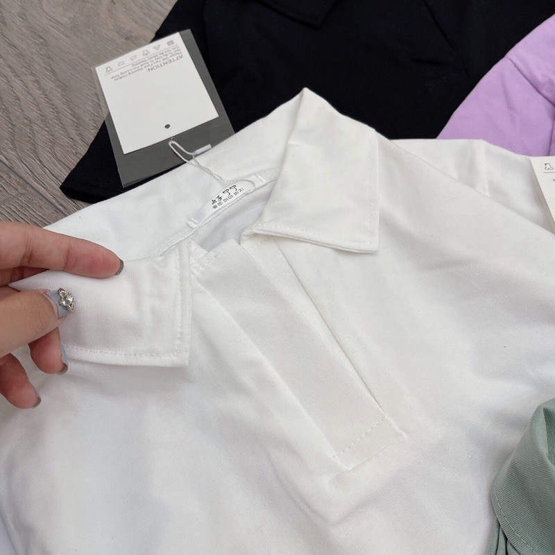 [QUÀ LÀ MỲ TÔM KÝ ỨC] Áo Croptop Kiểu Ôm Body Ngắn Tay Cổ Đức Nữ basic trơn freesize chất mềm mại thoáng mát Taosan | BigBuy360 - bigbuy360.vn