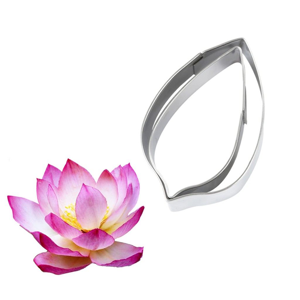 Kalaien Khuôn silicone Tạo Hình Lá Sen Trang Trí Bánh