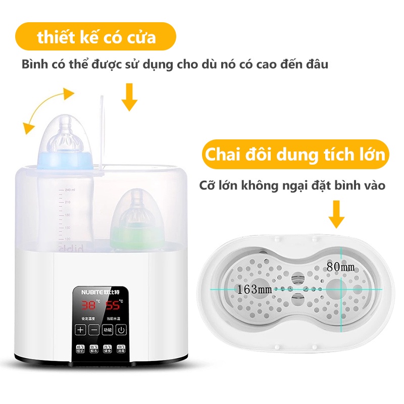 Máy hâm sữa và tiệt trùng bình sữa trẻ em 2 trong 1