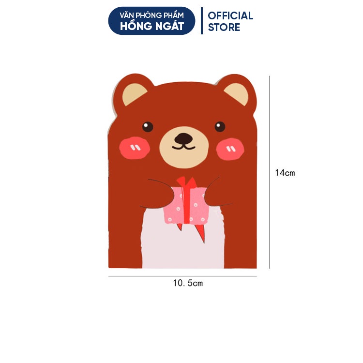 Sổ tay cute hình gấu, set 10 quyển sổ tay ghi chú mini cute dễ thương giá rẻ kẻ ngang đẹp nhỏ gọn bỏ túi S01
