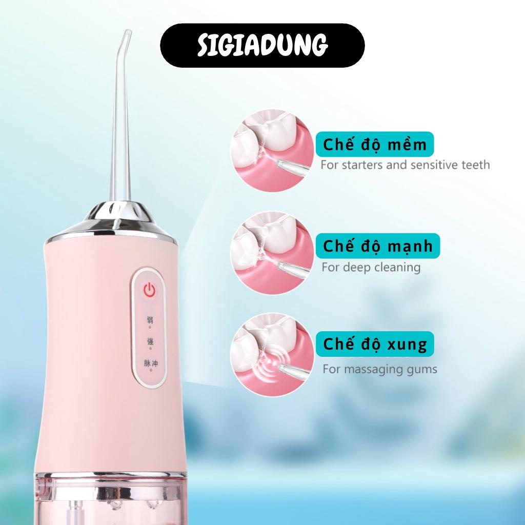 [SGD] Tăm Nước - Máy Tăm Nước Cầm Tay 4 Đầu Phun Oral Irrigator Vệ Sinh Răng Miệng 10358