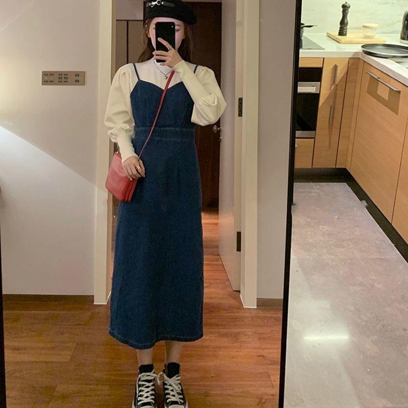 Đầm Hai Dây Dáng Ôm Phong Cách Retro Thời Trang Mùa Xuân 2021