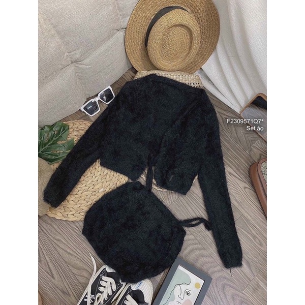 Set áo len lông cardigan kèm áo trong hàng nhập đẹp!XẢ HÀNG TẾT!!!