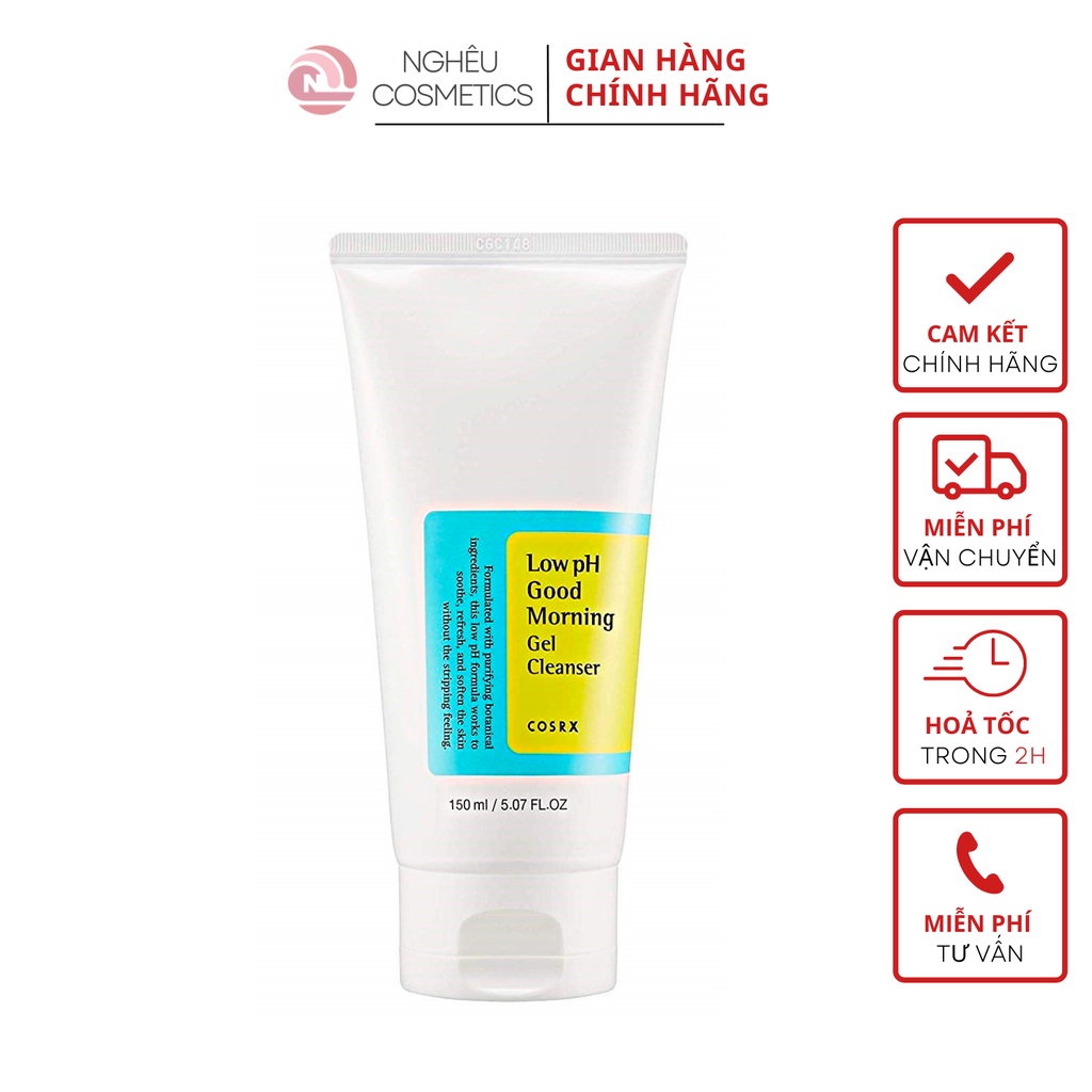 Sữa Rửa Mặt Giảm Mụn Kiềm Dầu Cosrx Morning Gel Cleanser 150ML