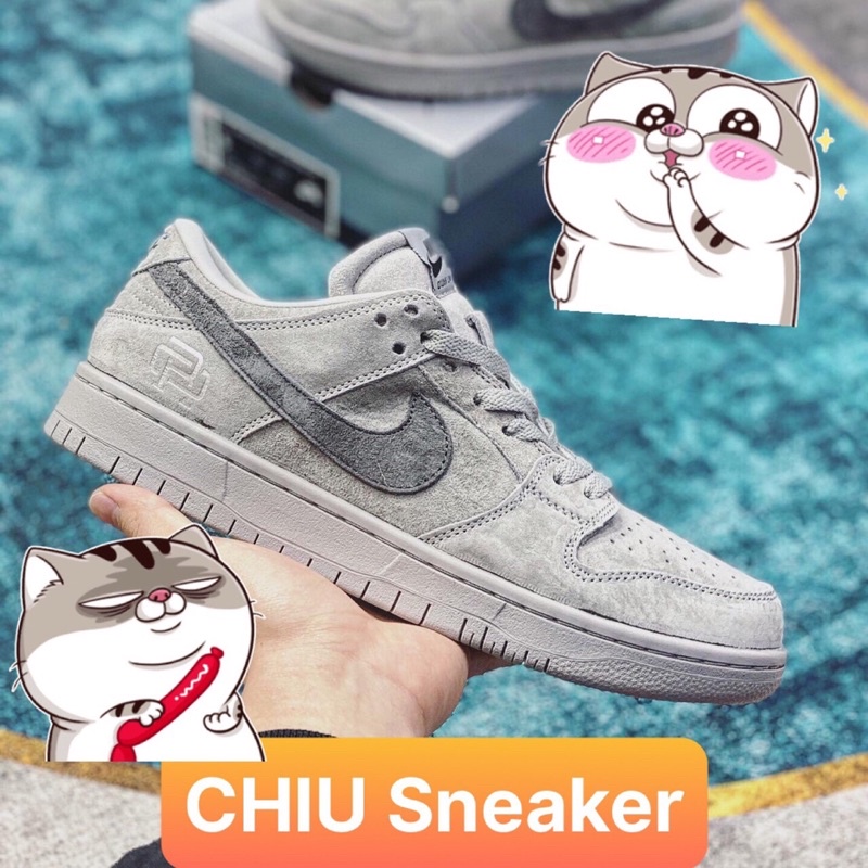 [ CHIU Sneaker ] Giày thể thao Sb dunk cổ thấp RC xám da lộn phiên bản cao cấp giày Sneaker Sb low smoke RC