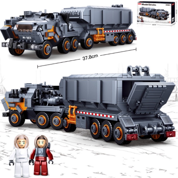 SLUBAN Bộ 832 mô hình xe tải vận chuyển đồ chơi lego 0787