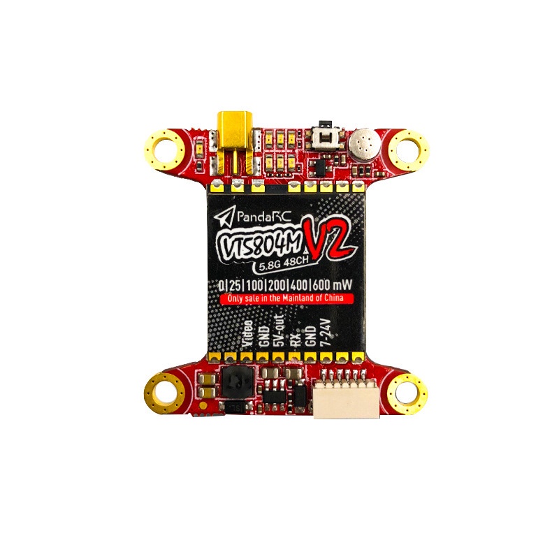 Bảng Mạch Truyền Nhận Tín Hiệu RC PandaRC VT5804M V2 0-600mW 48CH FPV VTX Cho Máy Bay Điều Khiển Từ Xa