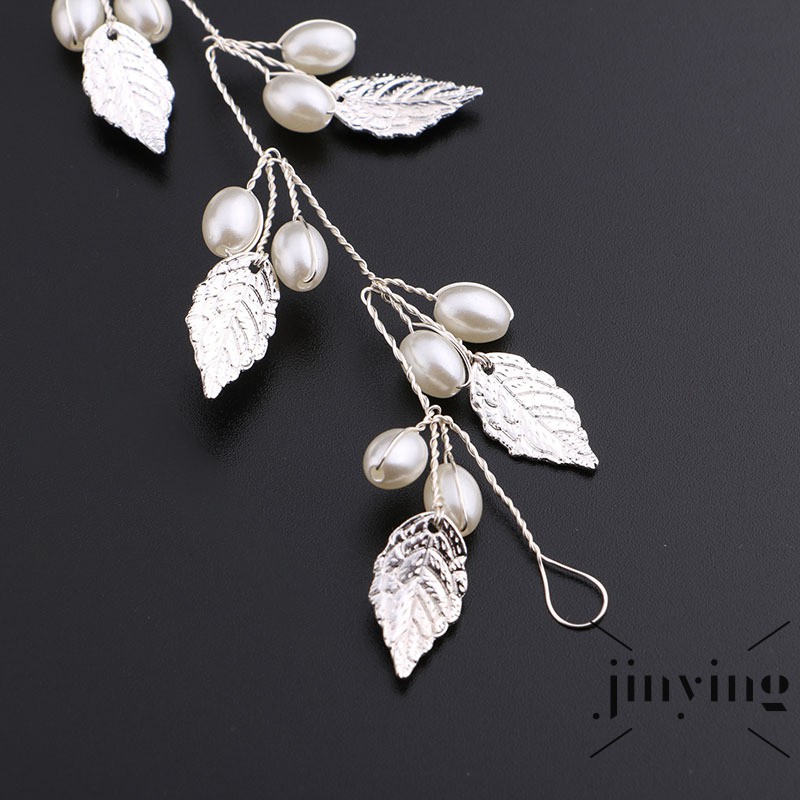 GETNOIVAS Vòng cài tóc phối hạt ngọc thiết kế thanh lịch cho phái nữ