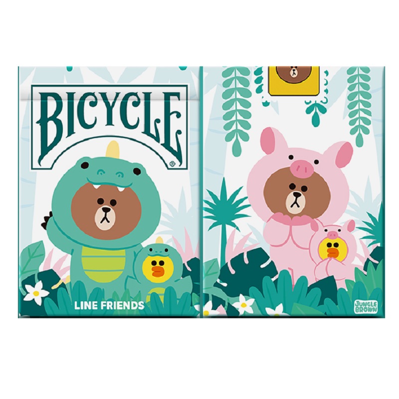 Bộ Bài Bicycle Line Friends Jungle Brown Playing Cards, Thẻ Sưu Tập USPCC, Trò Chơi Thẻ Ma Thuật, Đạo Cụ Ảo Thuật Cho Nhà Ảo Thuật