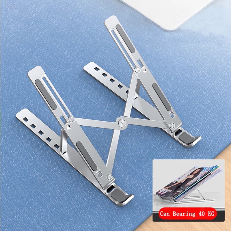 Giá đỡ LAPTOP, MACBOOK, IPAD bằng nhôm có thể điều chỉnh được độ cao, đế tản nhiệt kê laptop nhôm