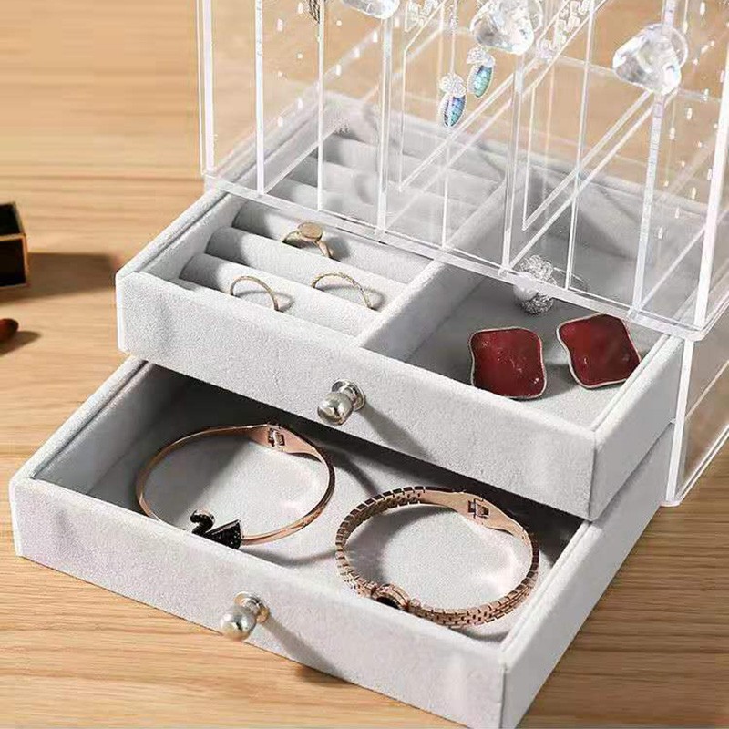Ngăn Kéo Sức Chứa Lớn Tiện DụngHộp Đựng Trang Sức Bằng Acrylic Trong Suốt Tiện Dụng