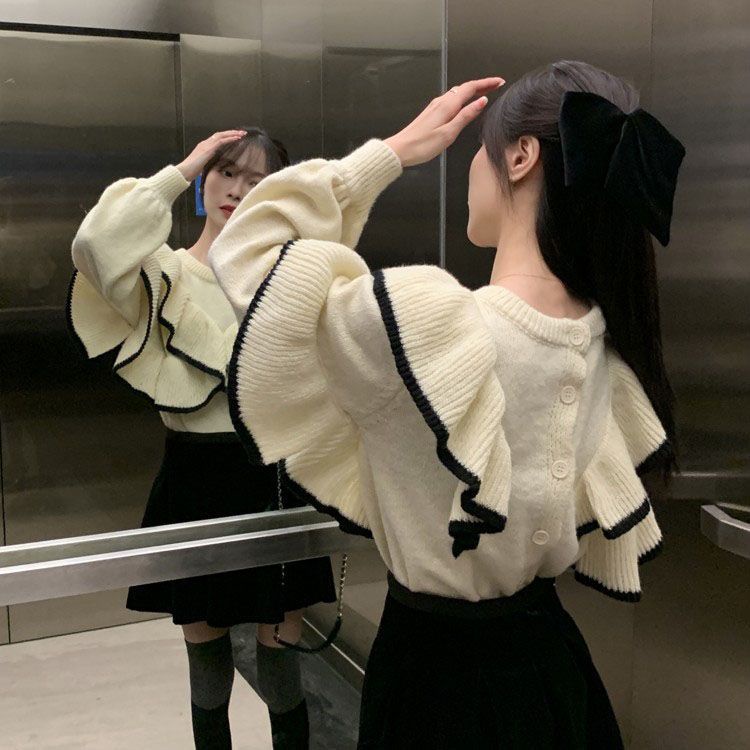 Áo Sweater Dệt Kim Dáng Rộng Phong Cách Phương Tây Thời Trang Mùa Xuân Mới
