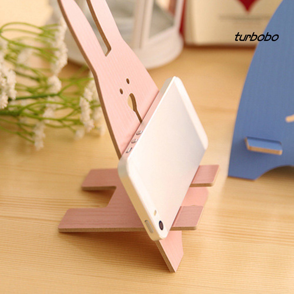 Giá đỡ điện thoại bằng gỗ để bàn xinh xắn