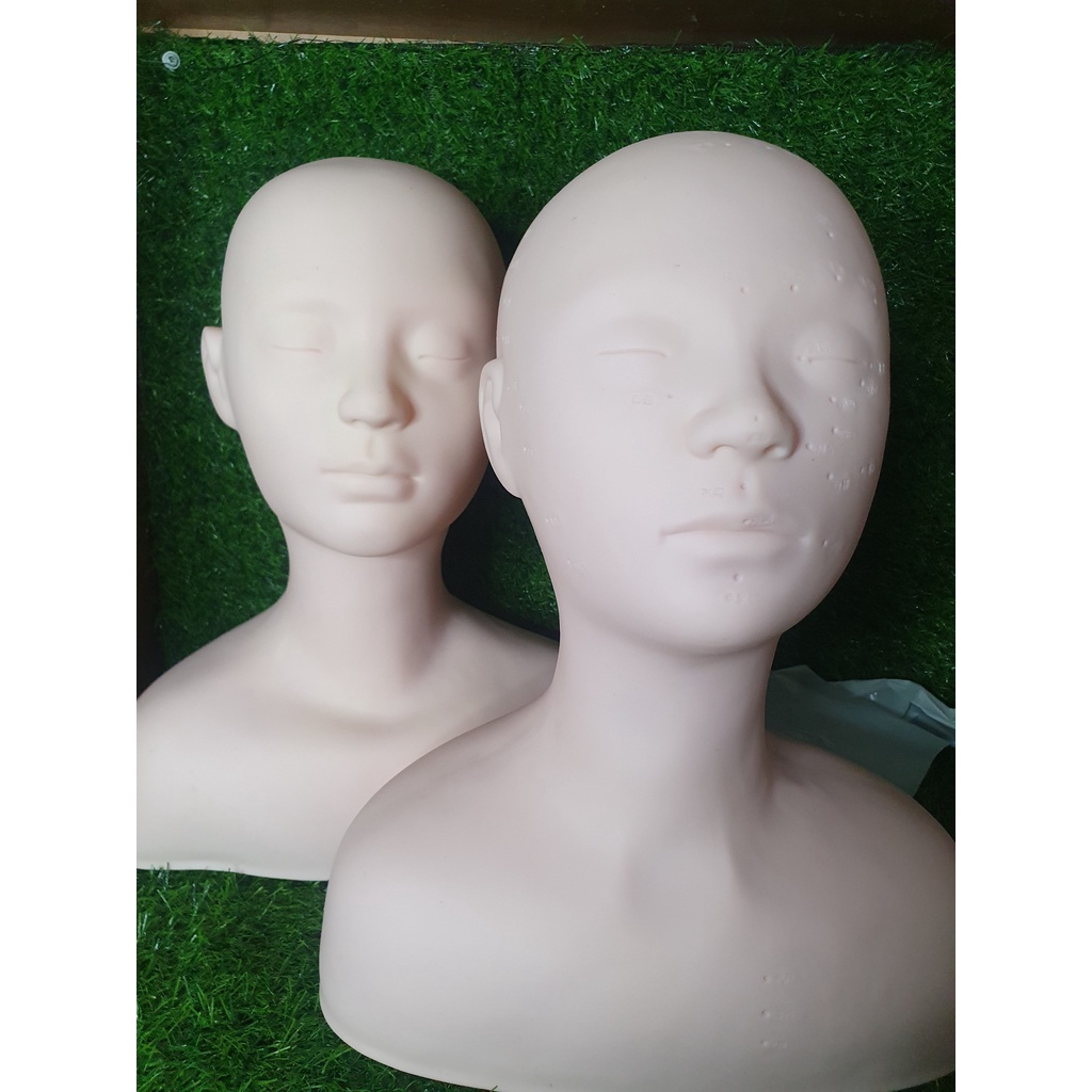 Đầu Canh học massage, bấm huyệt - Đầu canh nửa người, Manocanh học bấm huyệt,  massage cổ vai gáy massage mặt