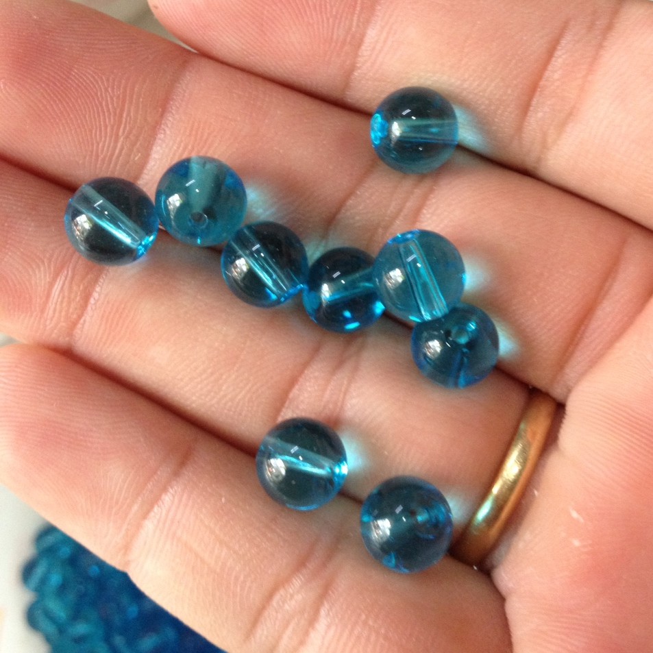 Sỉ hạt đá 8mm : sỉ 100 gram đá màu thủy tinh 8mm = 15k