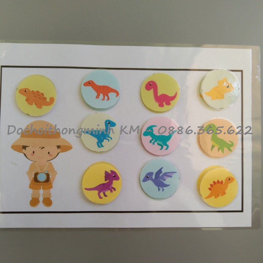 HỌC LIỆU CHO BÉ - Ghép hình 13 loại khủng long