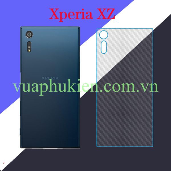 Miếng dán lưng Sony Xperia XZ, XZs, XZ Premium, XZ1, XZ2, XZ2 Premium, XZ3, XZ4  vân carbon 3D