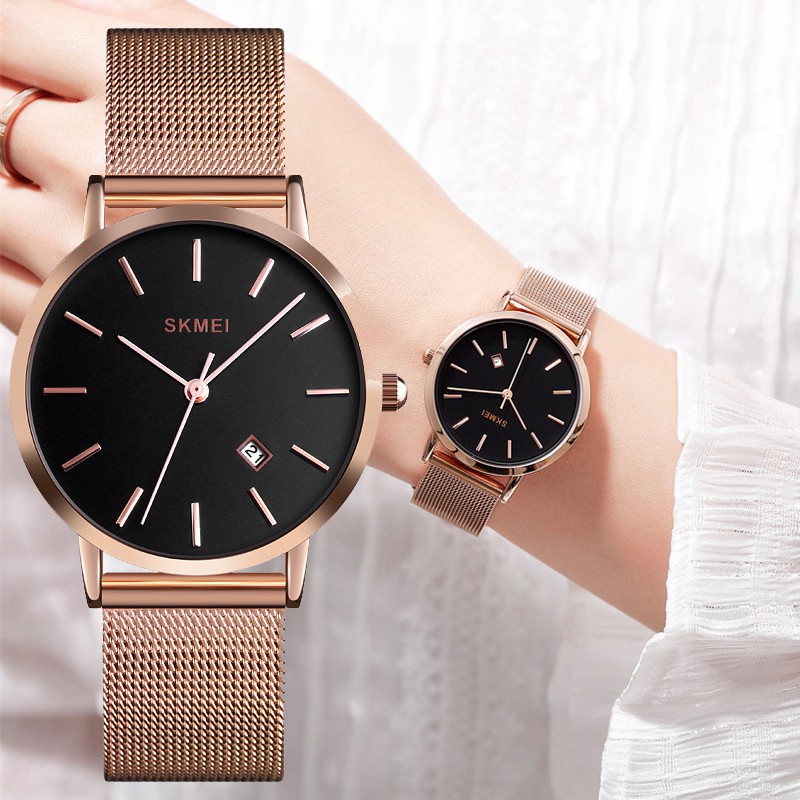 Đồng Hồ Quartz Siêu Mỏng Chất Liệu Thép Không Gỉ SKMEI