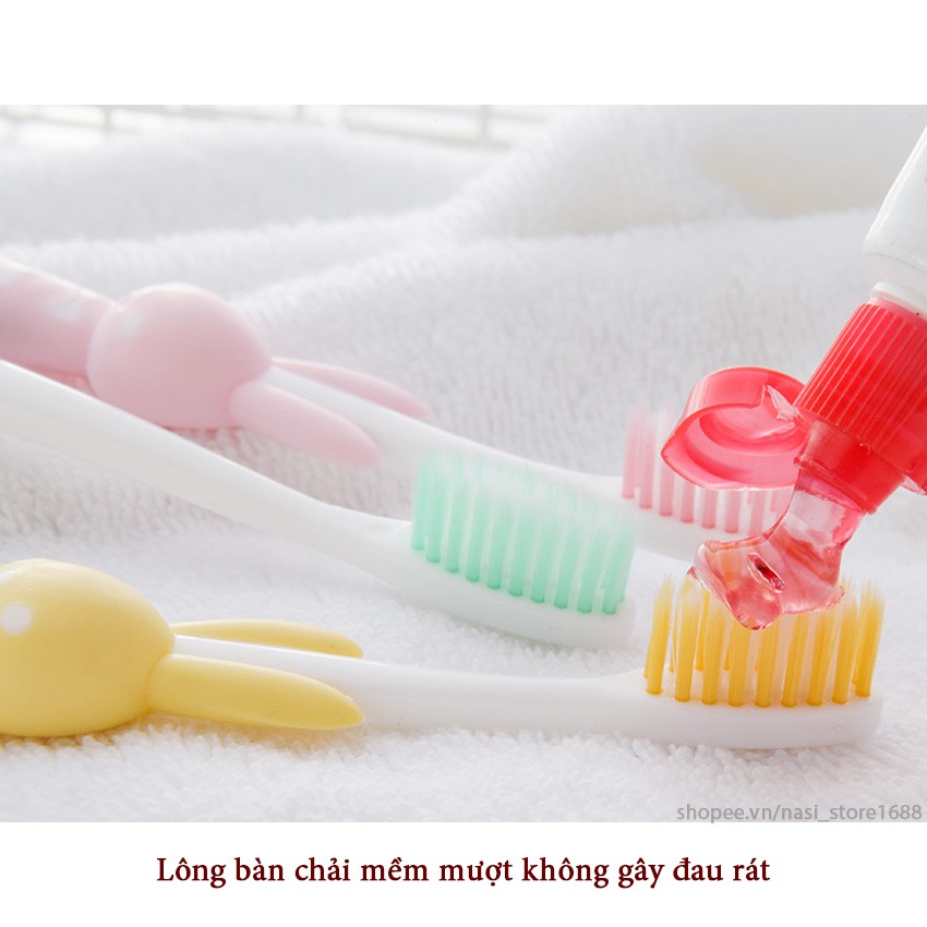 Bàn chải đánh răng trẻ em hình thú lông mềm mượt (giao ngẫu nhiên), bàn chải đánh răng cho bé