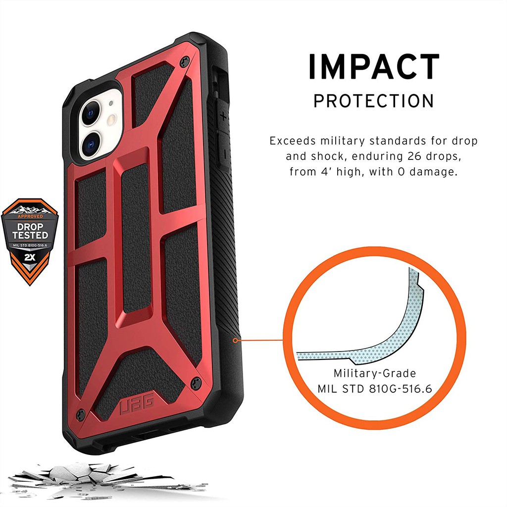 Ốp Lưng UAG Monarch iPhone 11 - Đỏ Crimson