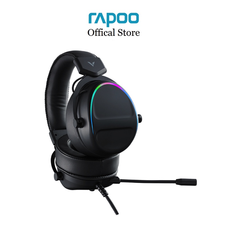 Tai Nghe chụp tai Gaming Rapoo VH650 Âm Thanh Vòm 7.1 đèn led RGB - thiết kế trẻ trung năng động