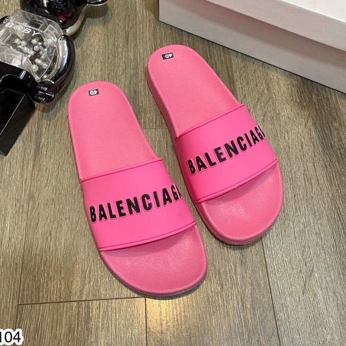 Dép Balen Nữ Đế Cao Su Full Box - Dép Balen Nam Nữ - Dép Balen Hồng Có Hộp Tặng Kèm