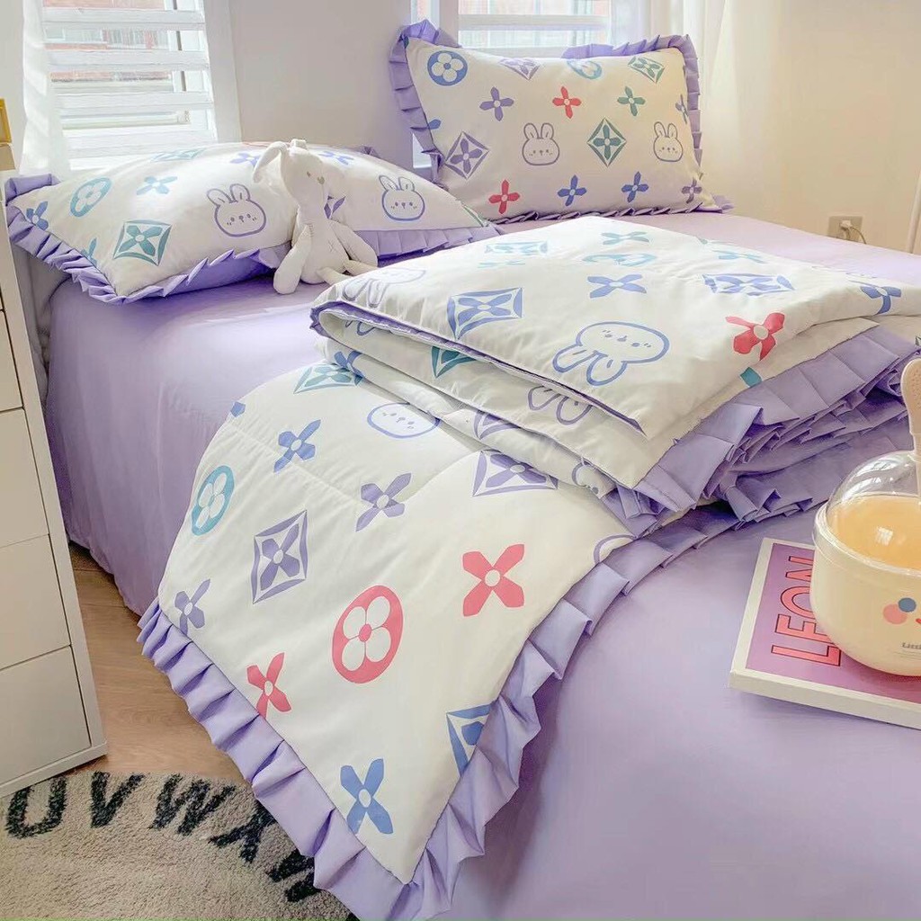 [NHẬP KHẨU] SET ĐŨI BÈO NGẮN 4 MÙA TIỂU THƯ SANG CHẢNH - Chăn trần hè loại 1